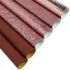Faux Leather : 6 Piece Rose Gold Chunky Glitter & Leopard Litchi Set (FL42)