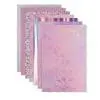 FL44_c Faux Leather : 7 Piece Pink Holographic Glitter Flamingo & Butterfly Mix (FL44)