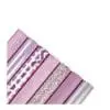 FL44_g Faux Leather : 7 Piece Pink Holographic Glitter Flamingo & Butterfly Mix (FL44)
