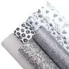 Faux Leather : 6 Piece Silver & Grey Tones (FL47)