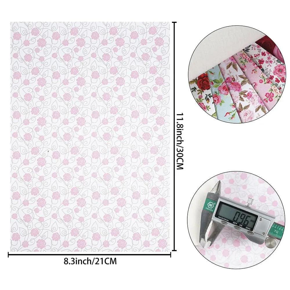 FL54_b Faux Leather : 8 Piece Pretty Floral Range (FL54)