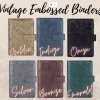 EmbrossedBindersMainPicture Binders : Vintage Embossed Binders