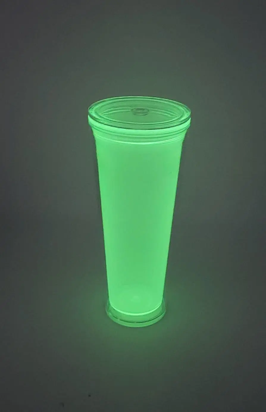 24oz Acrylic Glow in the dark pre-drilled hole for snow globe