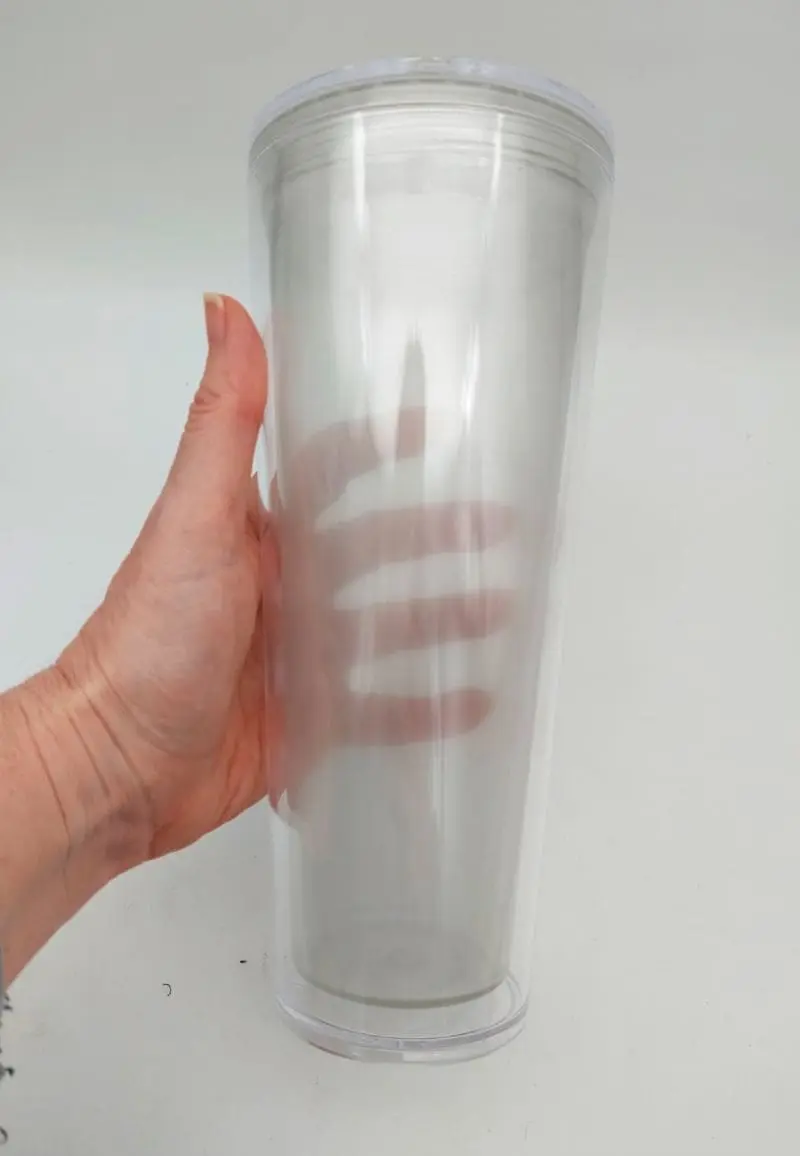 24oz Acrylic Glow in the dark pre-drilled hole for snow globe