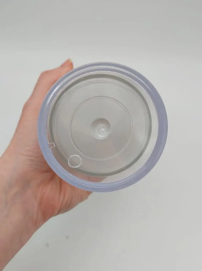 24oz Acrylic Glow in the dark pre-drilled hole for snow globe