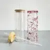 Sublimation Blanks : Double Walled Snow Glass Bamboo Tumblers (Libbey) with pre-drilled hole for snow globe for Sublimation