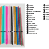 16ozColouredAcrylic straws_Code Consumables : Replacement Straws for 16oz Matte Pastel Acrylic Skinny Tumblers