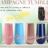 6oz Coloured Champagne Tumblers