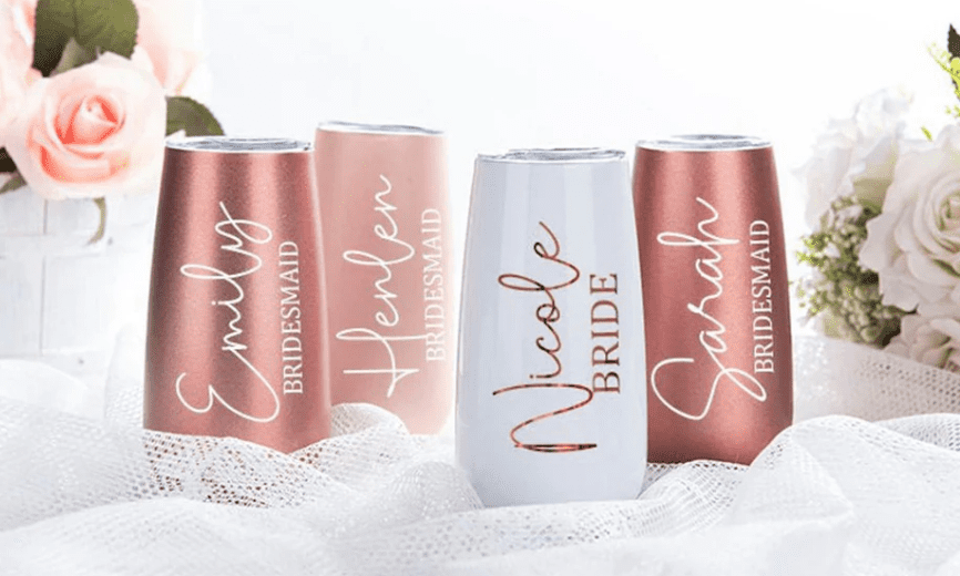 6oz Coloured Champagne Tumblers