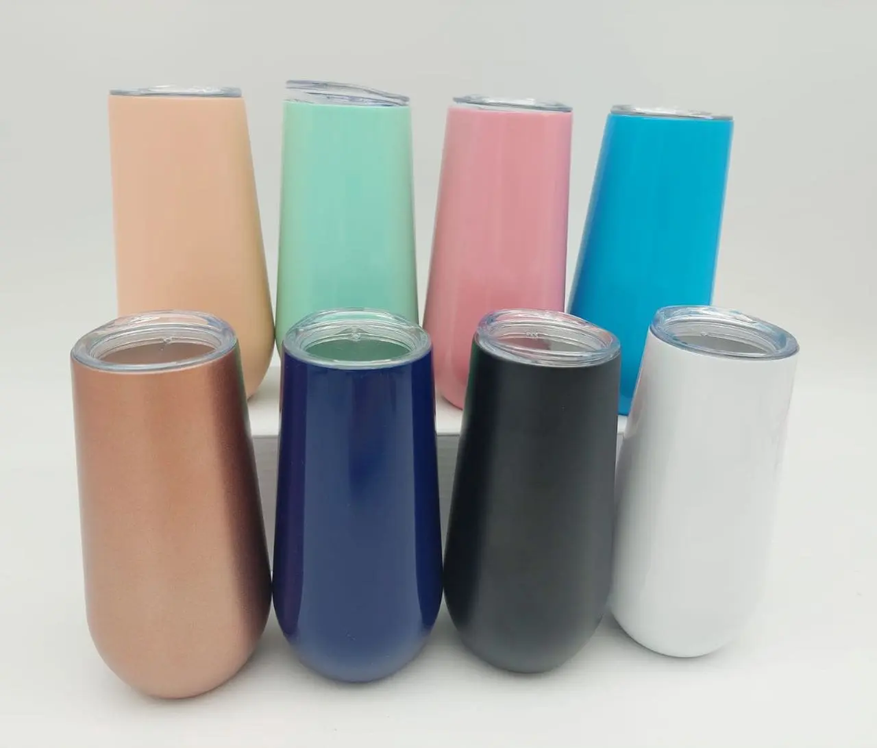 6oz Coloured Champagne Tumblers