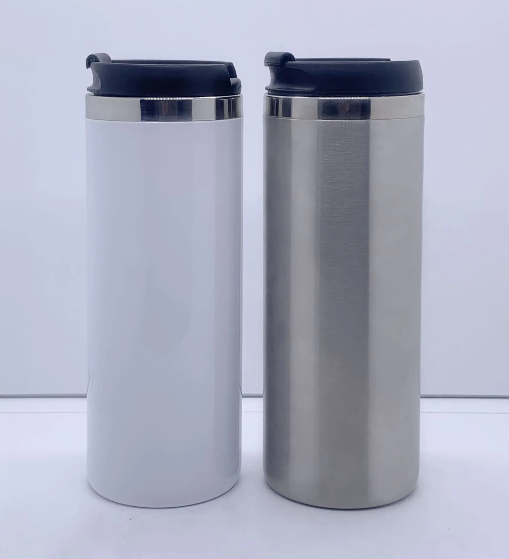 420ml+sublimation+coffee+mugs Sublimation Blanks : 420ml Travel Tumbler (White & Silver)