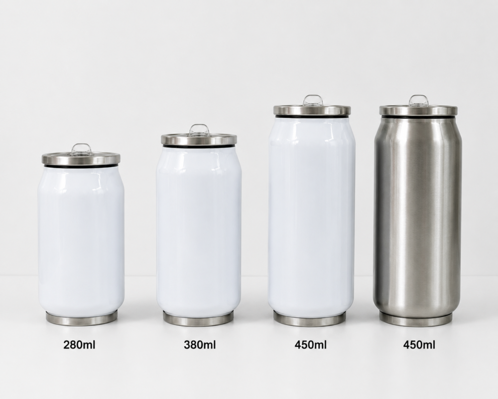 ColaCan7 Sublimation Blanks : Cola Can Tumbler (280ml, 380ml & 450ml)