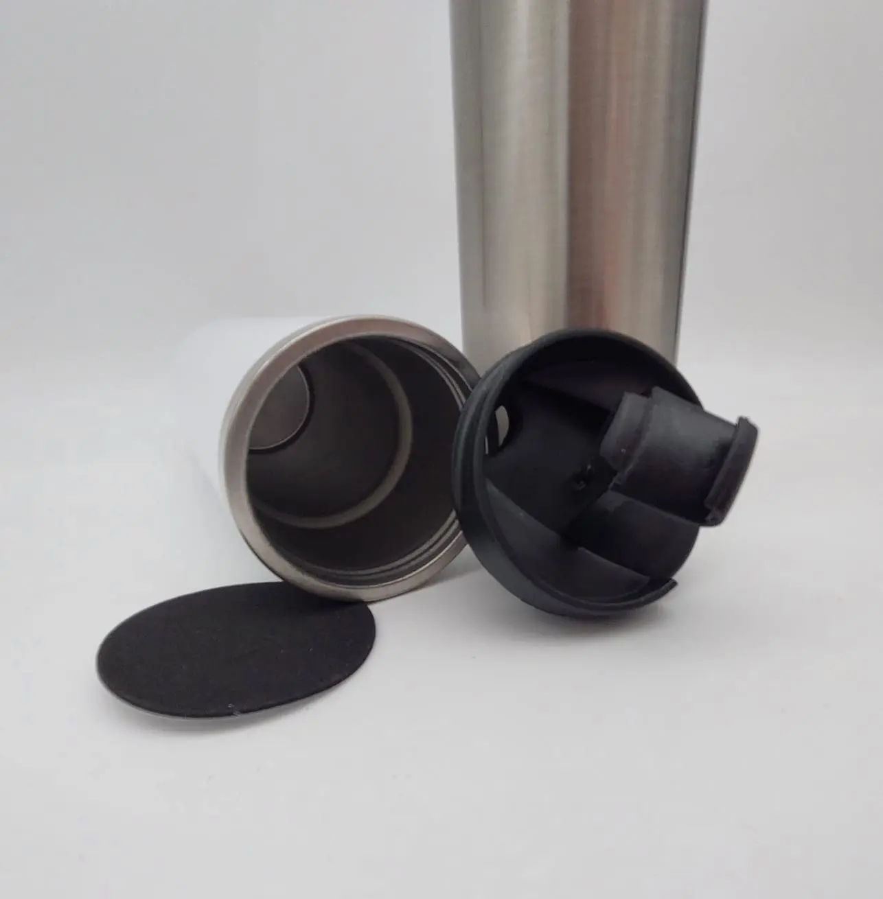 TravelMug Sublimation Blanks : 420ml Travel Tumbler (White & Silver)