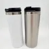 TravelMug3 Sublimation Blanks : 420ml Travel Tumbler (White & Silver)