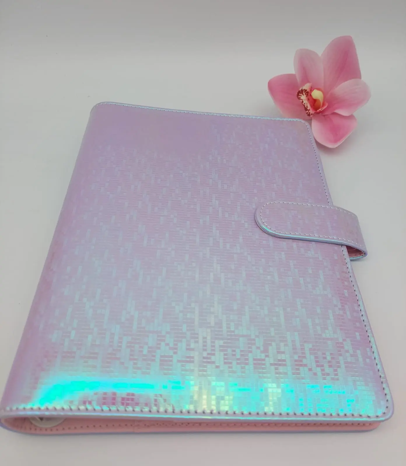 IrridesentBinder_SilverLilac Budget Binders : A5 Iridescent Budget Binders