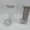 Sublimation Blanks : 20oz Steel Straight Sublimation Storyboard Snowglobe Tumbler with pre-drilled hole