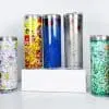 Sublimation Blanks : 20oz Steel Straight Sublimation Storyboard Snowglobe Tumbler with pre-drilled hole