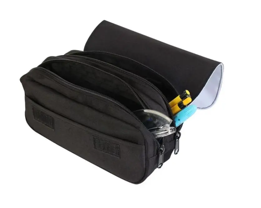 Sublimation Blanks : Black Versatile Cosmetic, Toiletry or Pencil Bag
