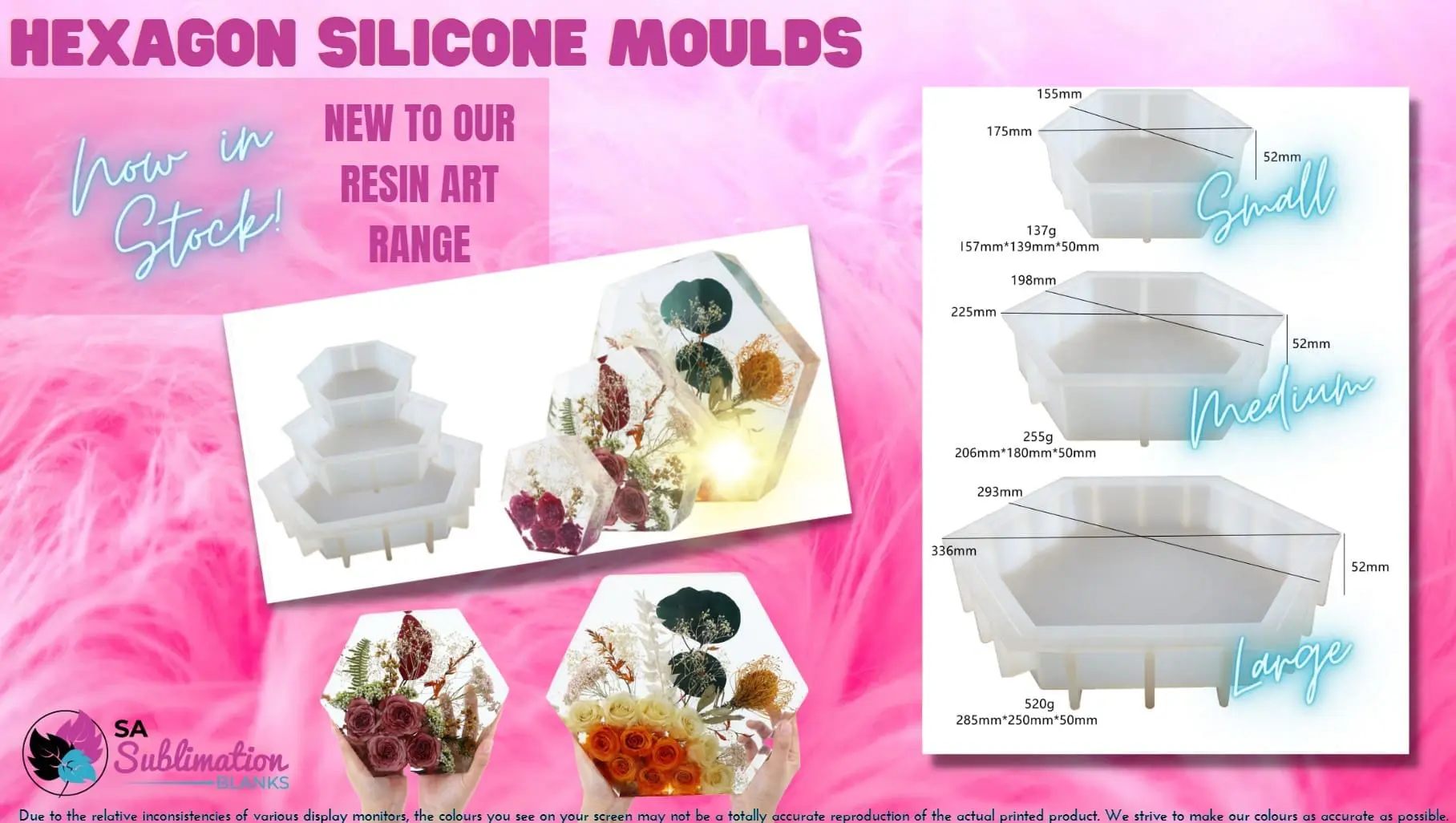 HexagonSiliconeMould Resin & Epoxy : Hexagon Moulds