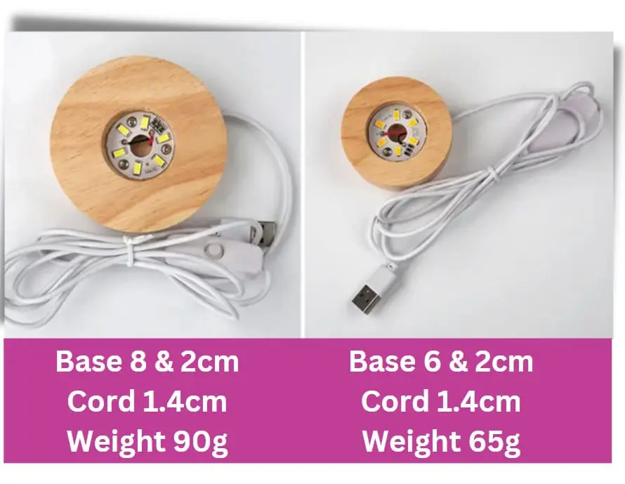 LightsRound Resin & Epoxy : Wooden Base Round Lights