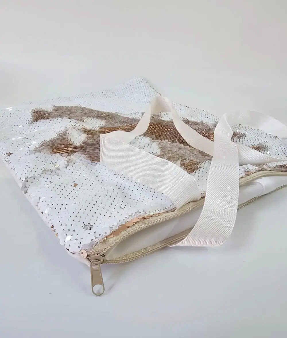 Zipper Sublimation Blanks : Sequins Bags