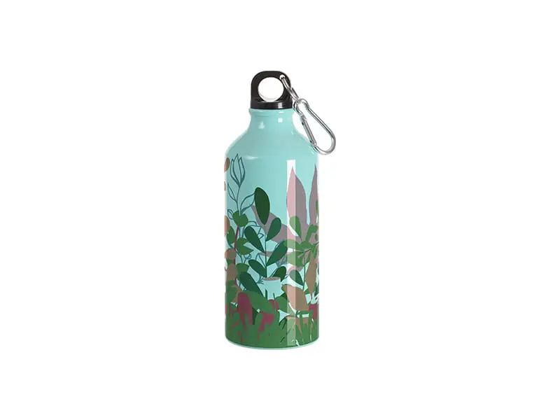 600ml_Al_Cyan_Print Sublimation Blanks : 20oz Candy Coloured Aluminum Bottles