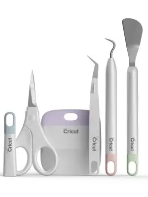 2006695 : Cricut Basic Tool Set : 5 : Piece Set Includes Essential Tools You Need To Lift : Snip : Burnish : And Weed