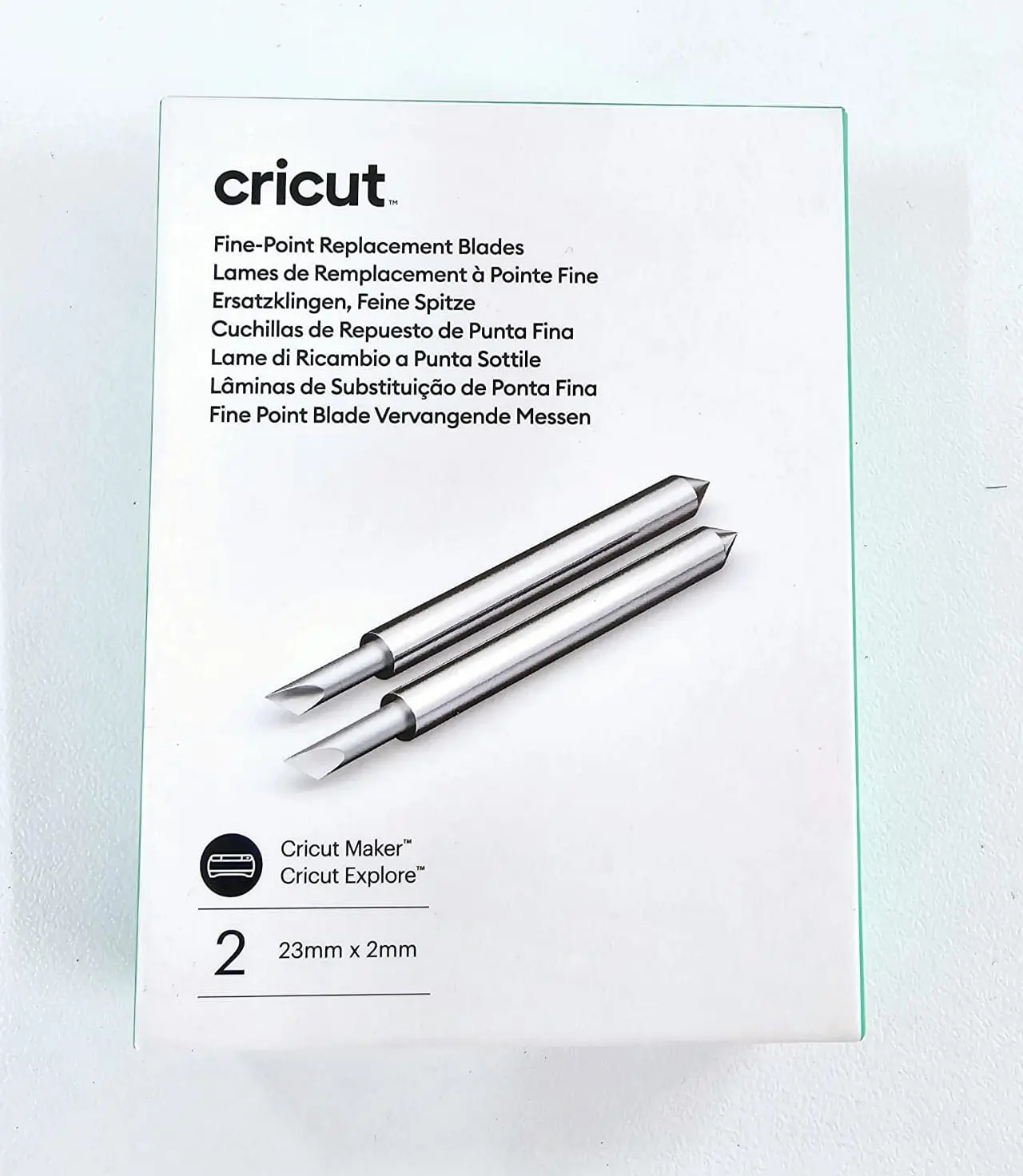 2007457 - Cricut Explore/Maker Fine-Point Replacement Blades 2-Pack