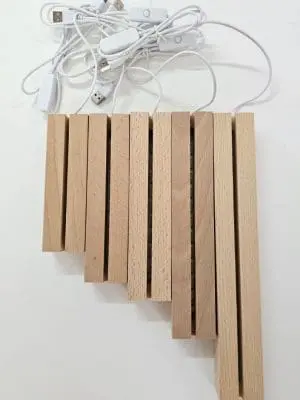 StraightWoodenBaseLights Resin & Epoxy : 3D Rectangular USB LED Wooden Base Lights/Lamps