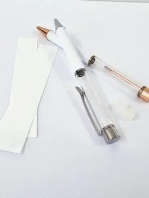 Sublimation Blanks : Snow Globe Pens (Silver & Rosegold)