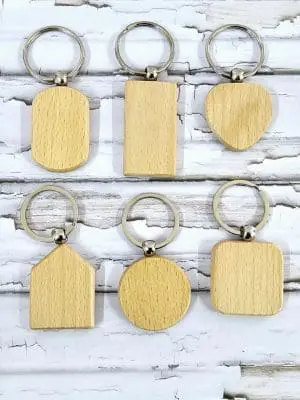 WoodenKeyring2 2004618 : Cricut Patterned Vinyl In Bloom Blue Smplr (Maker / Explore)