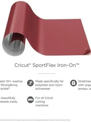 Cc-sportflex-iron-on-wn.. nsou 2004427 - Cricut Sportflex Iron-On 29X60cm (Wine)