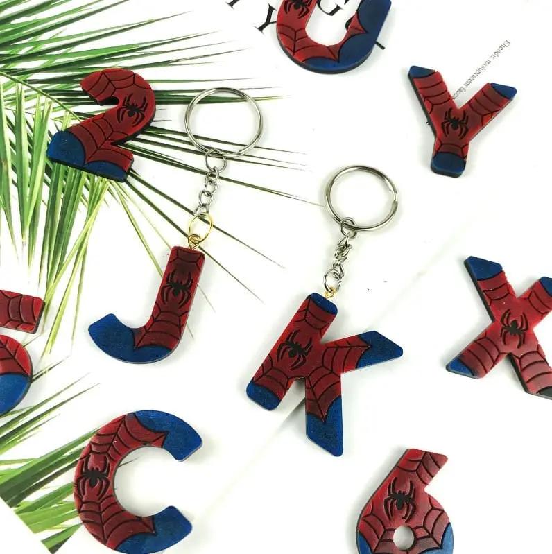 Resin & Epoxy : Alpha Spiderman Keychain Silicone Mould