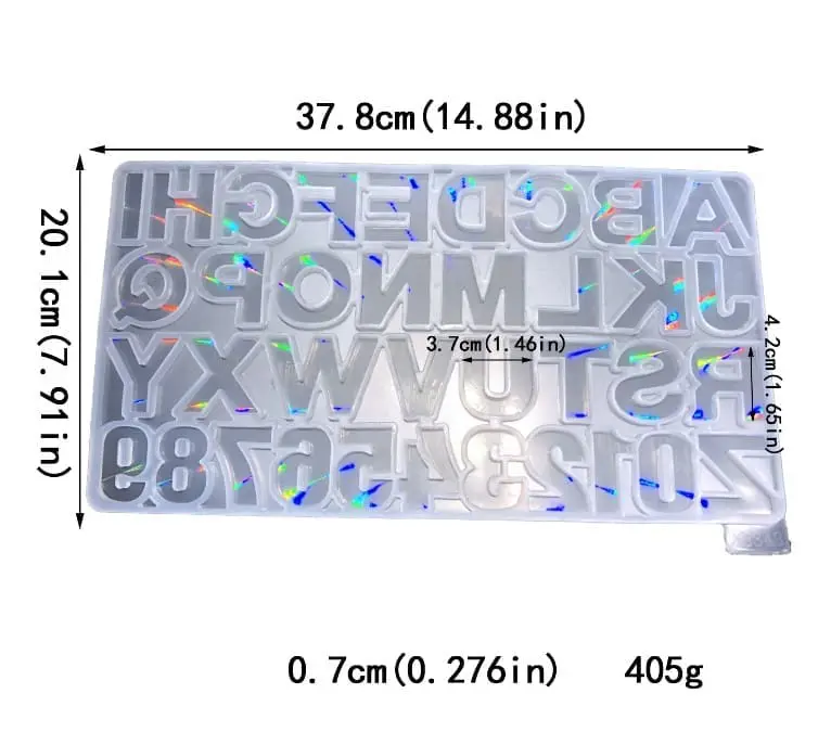 Resin & Epoxy : Alpha Holographic Keychain Silicone Mould