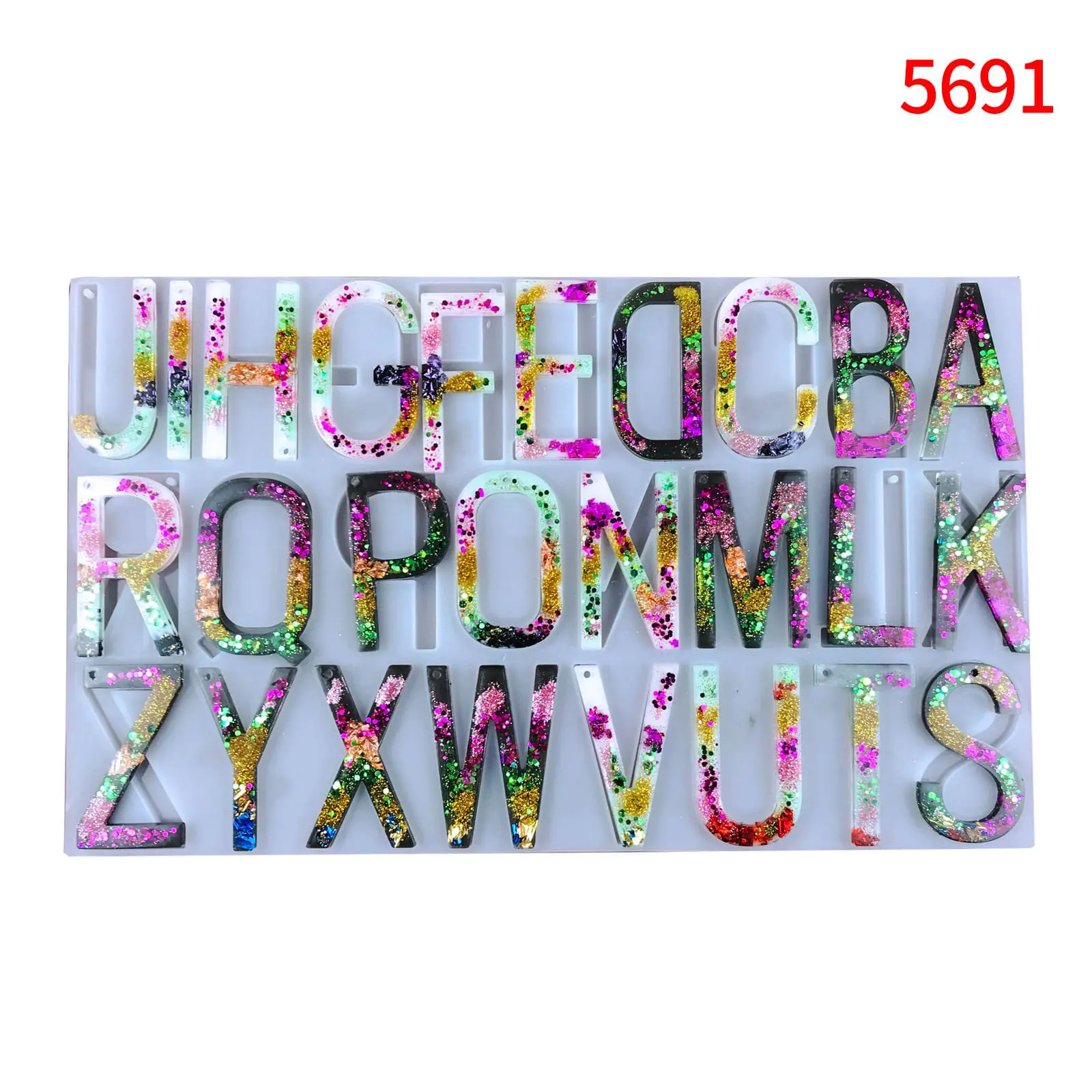 LargeSlim Resin & Epoxy : Alpha Large Slim Keychain Silicone Mould