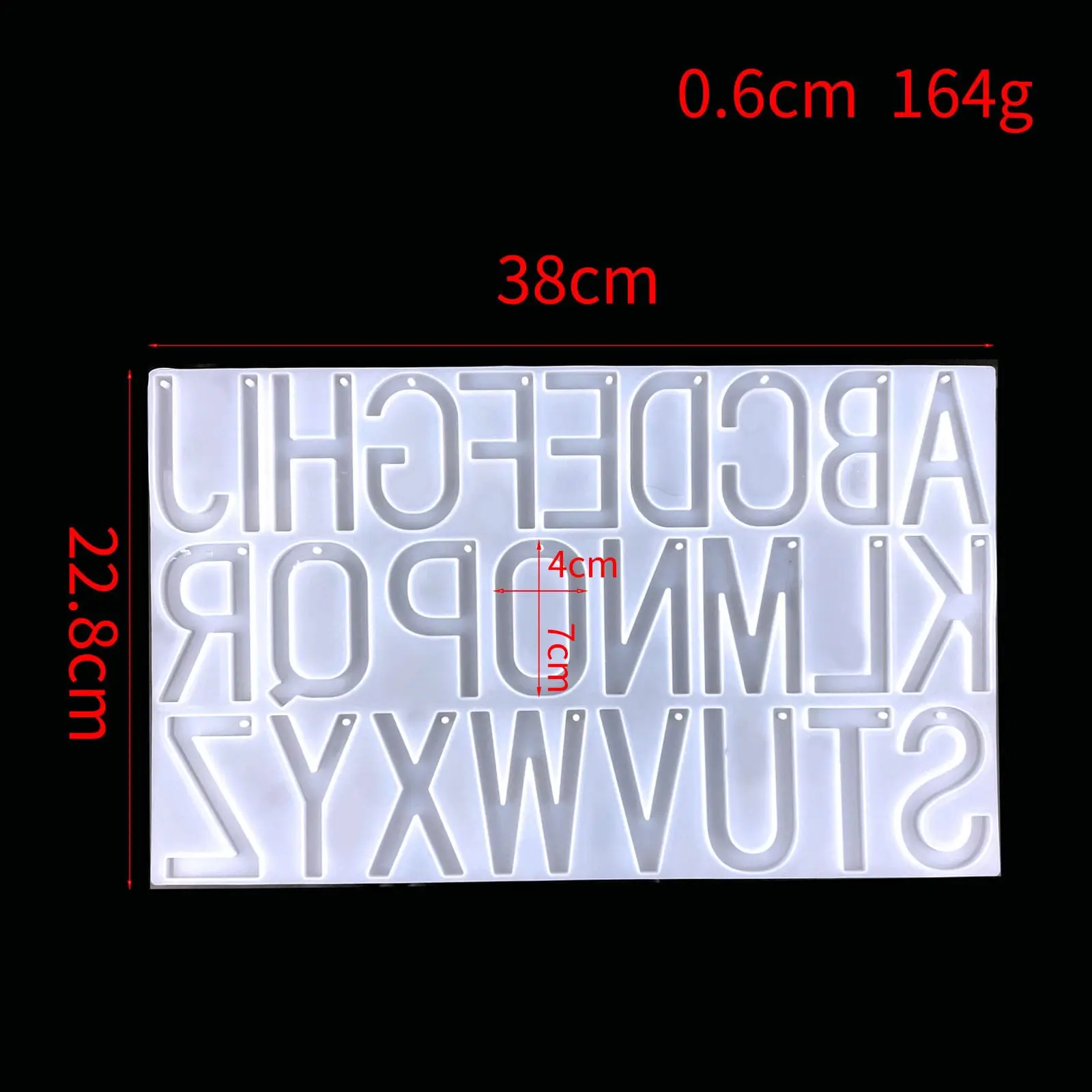 LargeSlim2 Resin & Epoxy : Alpha Large Slim Keychain Silicone Mould