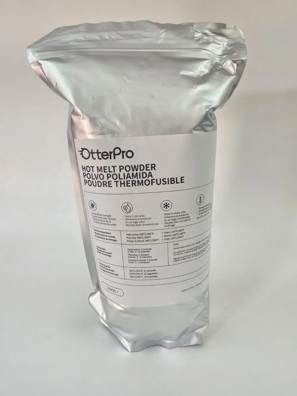 Otter Prof DTF powder DTF & Consumables : OtterPro Hot Melt DTF White Powder 1kg