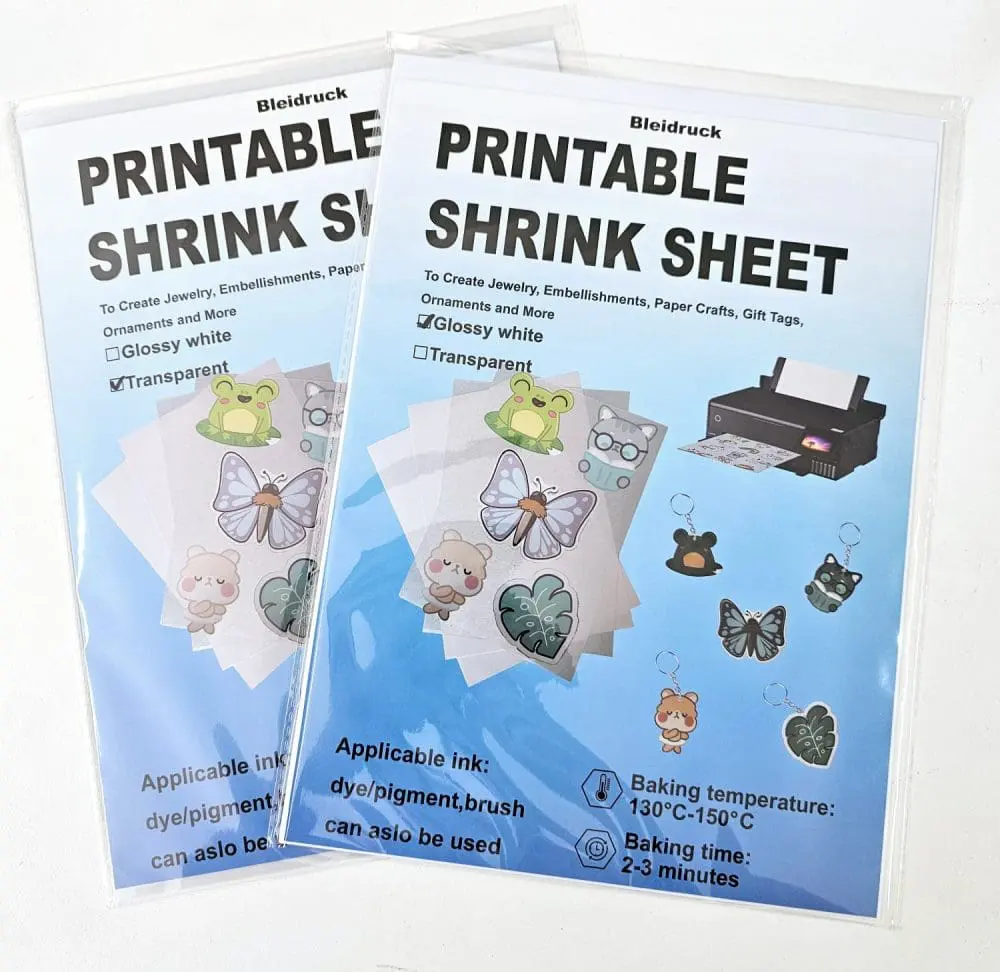 Arts & Crafts : Printable Shrink Film for Inkjet (Pack of 5 A4 Sheets)