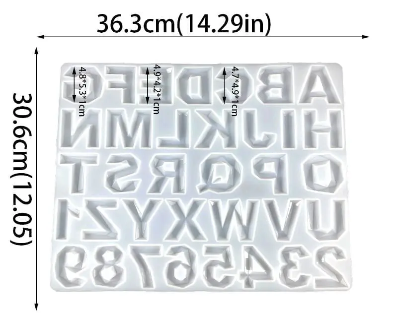 Resin & Epoxy : Alpha Diamond Keychain Silicone Mould