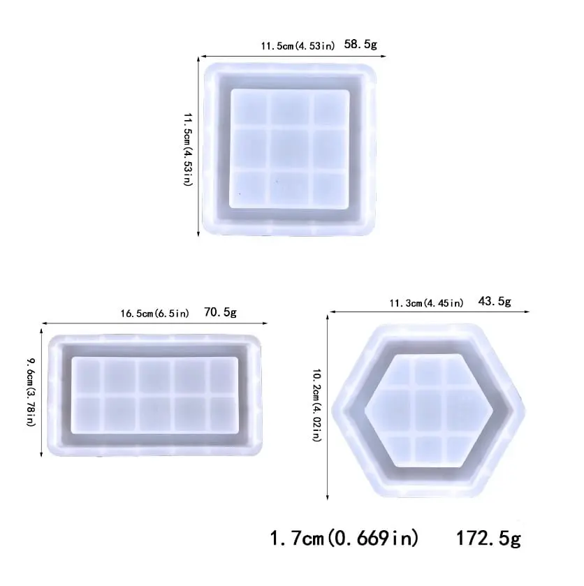 Trinket Moulds Resin & Epoxy : Jewellery/Trinket Tray Silicone Moulds