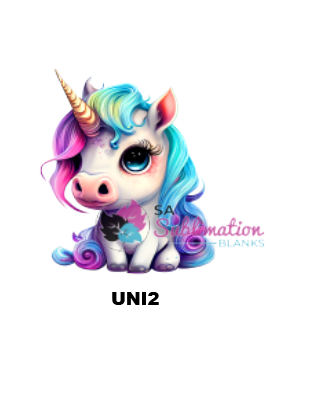 3D UV Stickers : Pretty Cute Unicorn Sticker (Code UN2)
