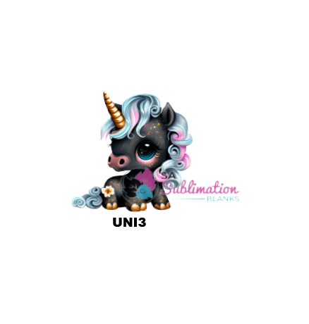 3D UV Stickers : Cuttie Unicorn Sticker (Code UN3)
