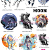 Astronaut ASTRO1 watermark white2 3D UV Stickers : Astronaut Themed A4 Sheet (Code ASTRO1)