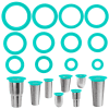 Epoxy Spinit Cup & Tumbler Spinner Consumables : 12 Piece Various Sized Protector Tumbler Silicone Shields