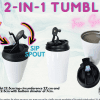 14oz 2in1 Sublimation Blanks : 14oz White 2 in 1 Tumbler