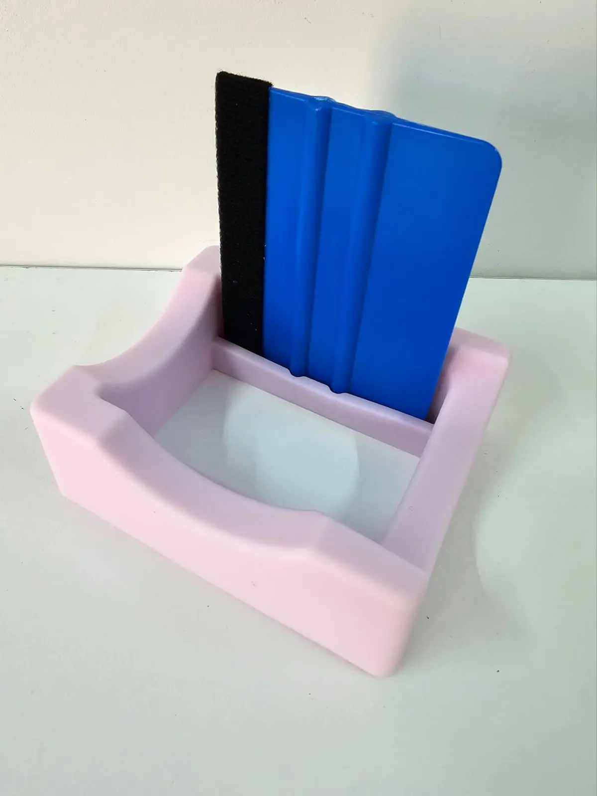PinkTumblerHolderwithScraper Pink Multi Purpose Silicone Tumbler & Mug Cradle with Scrapper Set