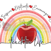 Sublimation Blanks : Sublimation Transfer Teacher Life Rainbow Apple Design for 11oz Mug