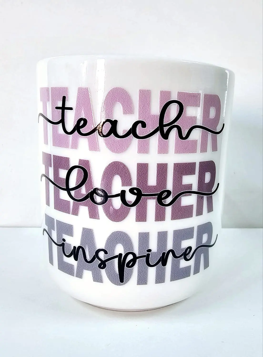 Teacher TEA1 Mug 3D UV Stickers : TEACHER (Teach, Love, Inspire) - TEA1
