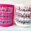 Teacher TEA1 Mug3 3D UV Stickers : TEACHER (Teach, Love, Inspire) - TEA1