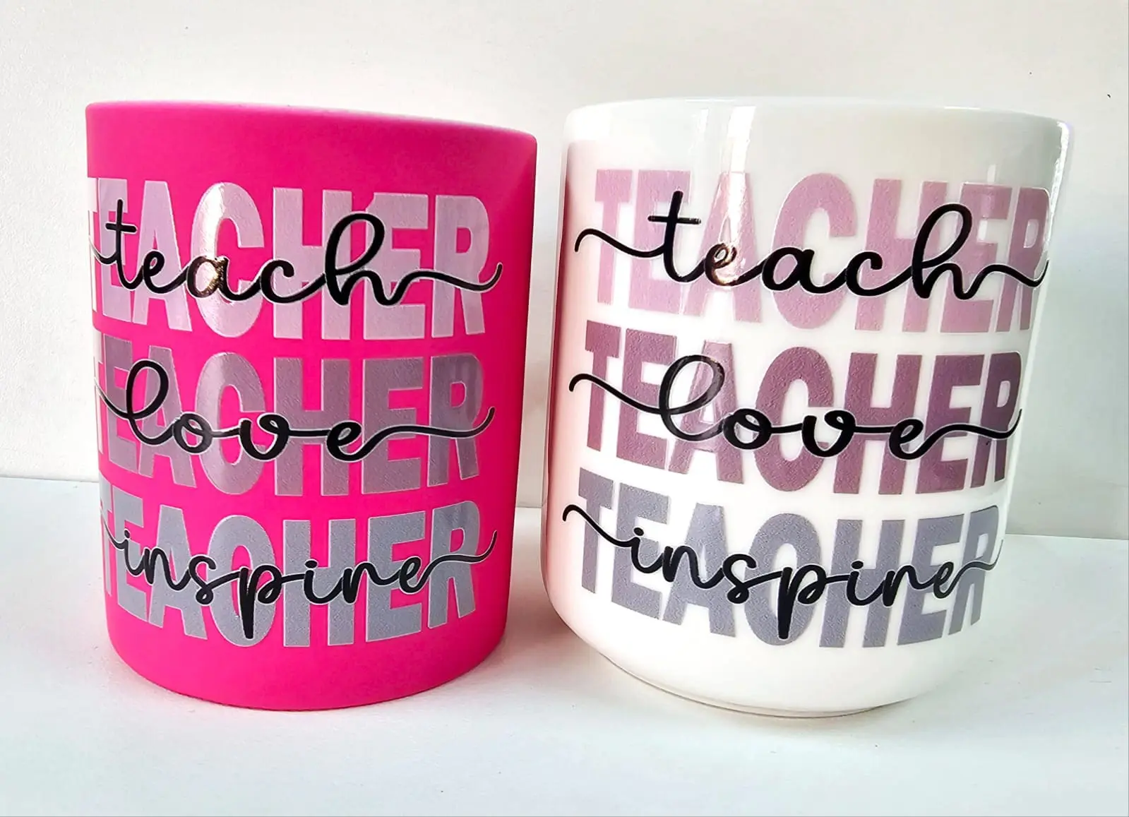 Teacher TEA1 Mug3 3D UV Stickers : TEACHER (Teach, Love, Inspire) - TEA1